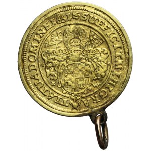Śląsk, Księstwo Legnicko-Brzesko-Wołowskie, Dukat 1661 EW, Trzej Bracia, Brzeg, SUFFICIT, rzadki
