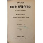 KONDRATOWICZ Ludwik - POEZYE Tom I, II, IV, IX, X Wyd. 1872