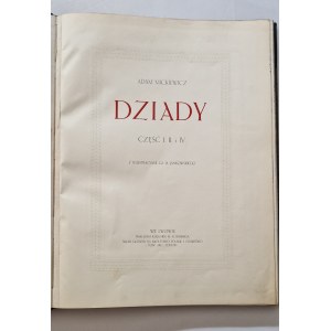 MICKIEWICZ Adam - DZIADY CZ. I, II, IV Ilustracje Cz. B. JANKOWSKI