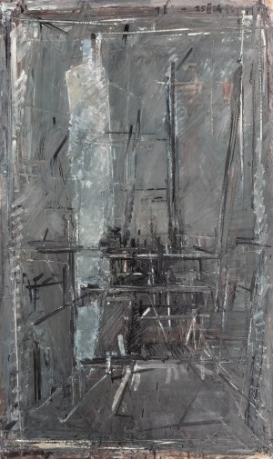 Jacek Sienicki (1928 - 2000), Wnętrze pracowni, 1984