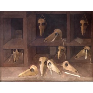Kiejstut Bereźnicki (b. 1935), Still life with animal masks, 1991-1999