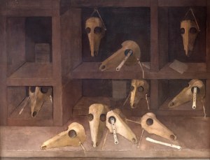 Kiejstut Bereźnicki (ur. 1935), Martwa natura z maskami zwierzęcymi, 1991-1999
