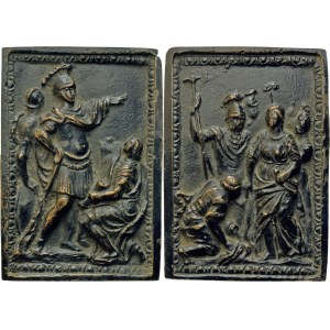 LOT OF TWO PLAQUETTES Roman manufacture, 18th century