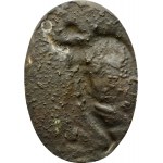 LARGE OVAL PLAQUE WITH ANGEL