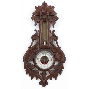 BAROMETER WITH THERMOMETER, Austria, Vienna, Heinrich Kappeller, early 20th century.