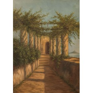 PERGOLA Z WIDOKIEM NA WULKAN, ok. 1920