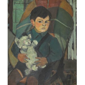 Janina Muszanka-Łakomska (1920-1982), Junge mit Teddybär