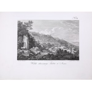 Pohľad na zbúrané divadlo v Assose, asi 1821