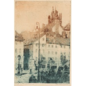 Zofia Stankiewicz (1862-1955), Warsaw. Castle Square