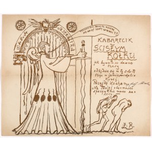 Stanislaw Szreniawa Rzecki (1888-1972), [Teodor Axentowicz] Invitation to the Green Balloon cabaret, ca. 1910