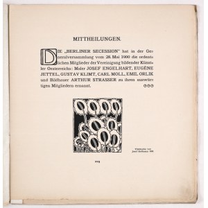 Ver Sacrum Orgel des Wiener Jugendstils 15/1900
