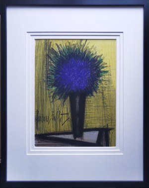 Bernard Buffet (1928-1999), The purple bouquet of flowers, 1967