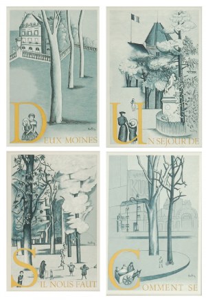 Mojżesz KISLING (1891-1953), Zestaw czterech litografii, l. 50. XX w.