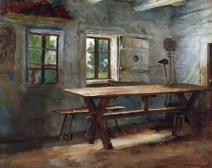 Kazimierz POCHWALSKI (1855-1940), Wnętrze izby, 1884