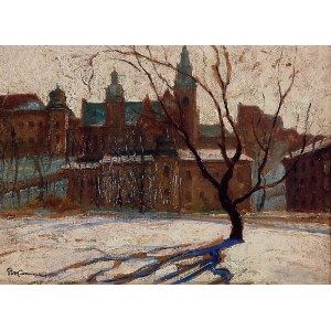 Stanisław KAMOCKI (1875-1944), Kraków zimą - Widok na Wawel, ok. 1907