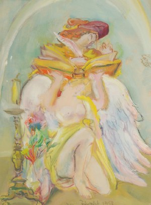 Kasper POCHWALSKI (1899-1971), Poeta, księga i Amor, 1958