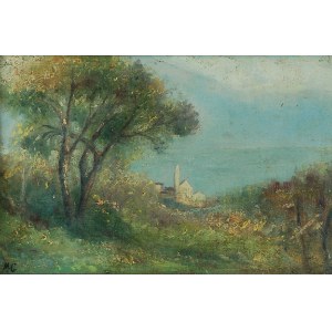 Michele CIARDIELLO (1839-?) - ?, Panorama z zabudowaniami