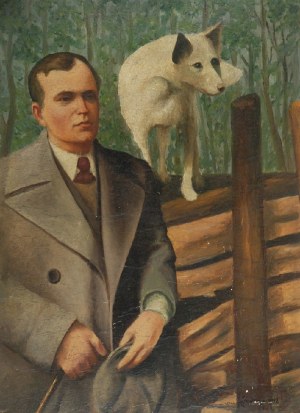 Jerzy KRAWCZYK (1921-1969), Pan i pies - Pies i pan, 1942