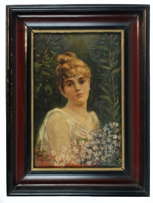 Karol Gustaw POLITYŃSKI (ok. 1870 - po 1944), Dama w kwiatach