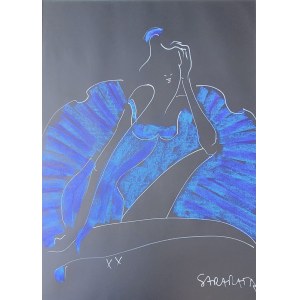 Joanna Sarapata, baletka v modrých šatách