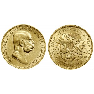 Austria, 10 koron, 1908, Wiedeń