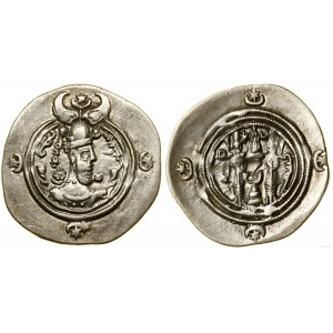 Perzia, drachma, 2. rok vlády, mincovňa LAM (Ram-Hormizd)
