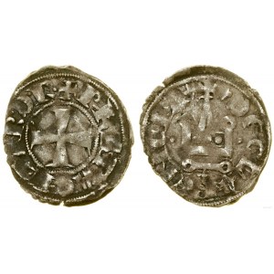 Križiaci, turonský denár, 1306-1313, Chiarenza