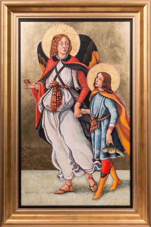 Agnieszka Korczak, Archanioł Rafał z Tobiaszem wg Filippino Lippi, 2023