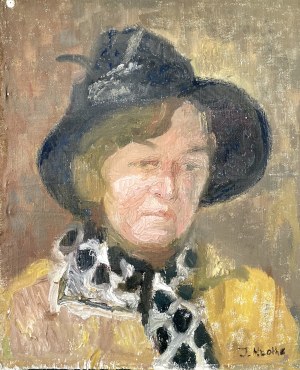Irena Knothe (1904-1986), Pani w kapeluszu, lata 60. XX w.