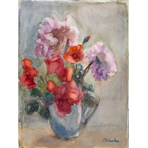 Irena Knothe (1904-1986), Fiori in un vaso, anni Settanta.