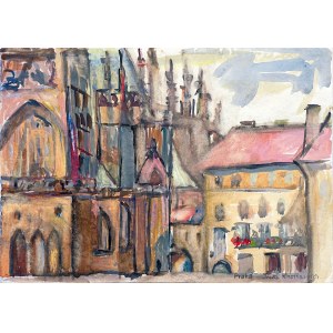Irena Knothe (1904-1986), Cathedral in Prague, 1965