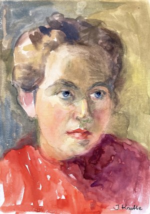 Irena Knothe (1904-1986), Portret młodej dziewczyny, lata 70. XX w.