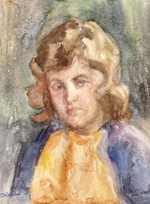 Irena Knothe (1904-1986), Portret dziewczyny, lata 60. XX w.