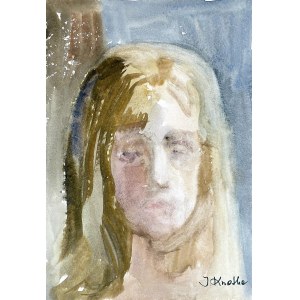 Irena Knothe (1904-1986), Portret dziewczyny, lata 70. XX w.