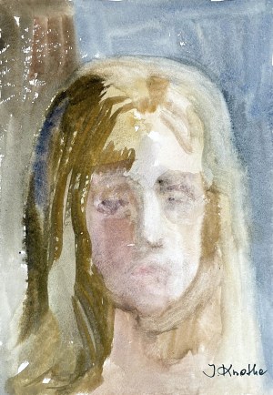 Irena Knothe (1904-1986), Portret dziewczyny, lata 70. XX w.