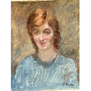 Irena Knothe (1904-1986), Portret rudej kobiety, lata 60. XX w.
