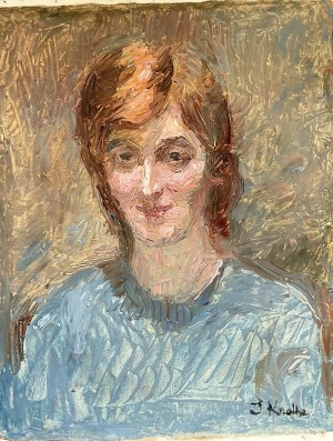 Irena Knothe (1904-1986), Portret rudej kobiety, lata 60. XX w.