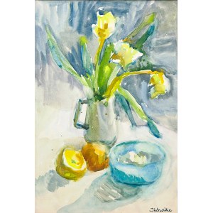 Irena Knothe (1904-1986), Tulipany i cytryny, lata 70. XX w.