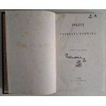 NORWID Cyprian Kamil - Poezye pierwszy wydanie zbiorowe 1863