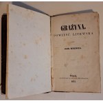 Mickiewicz Adam - Grażyna A Lithuanian Novel 1851 MINIATURE