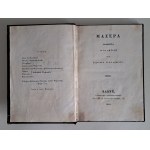 SŁOWACKI Juljusz - Mazepa. Tragedya w 5ciu aktach. I wydanie Paryż 1840