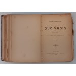 SIENKIEWICZ Henryk - QUO VADIS 2 tomy I wyd. 1896