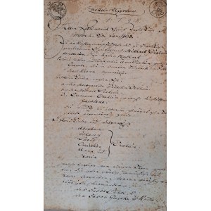 Rękopis miasto Gniew Mewe 8 stycznia 1798