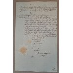 Rękopis miasto Gniew Mewe 2 sierpnia 1819