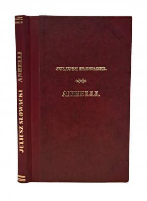 SŁOWACKI Juliusz - Anhelli. Pierwodruk. Wyd. 1 Paryż 1838
