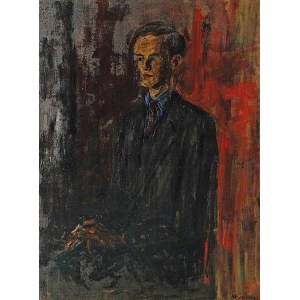 Gabriel Morvay ( 1934 - 1988 ), Composition - Portrait, 1962