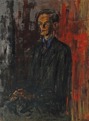 Gabriel Morvay ( 1934 - 1988 ), Kompozycja - Portret, 1962