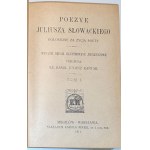 BIBLIOTEKA PISARZY POLSKICH KAROLA MIARKI. KONDRATOWICZ, KRASIŃSKI, SŁOWACKI - DZIE£A 10 sv. secesní vazby