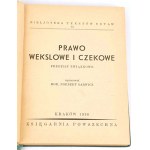 GARWICZ- PRAWO WEKSLOWE I CZEKOWE wyd.1936