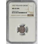 1 grosz 1927 - NGC MS65 BN